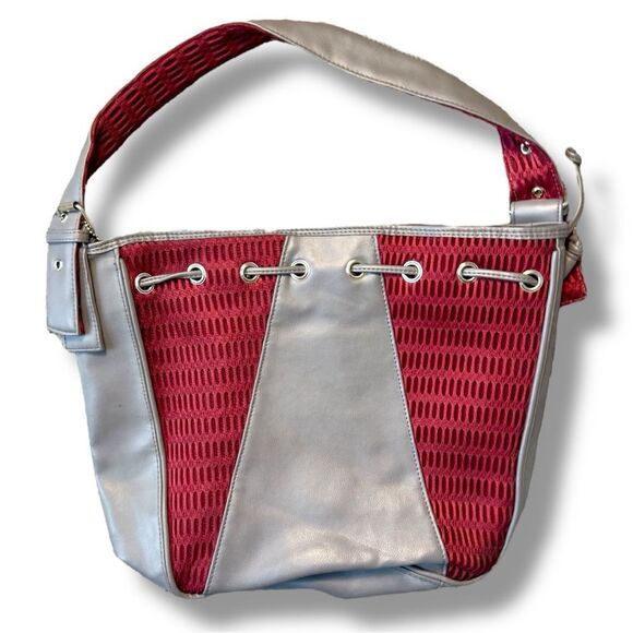 NWOT Alan Stuart Mississippi State Silver and Red Bucket Purse - Sz M-L - Picture 5 of 10